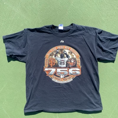 Vintage Barry Bonds San Francisco , 756 Home Runs , Shirts Men’s Size XL - Image 1 of 4