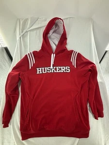 Herren Nebraska Cornhuskers Adidas Game Rot Hoodie Large Pullover - Bild 1 von 6