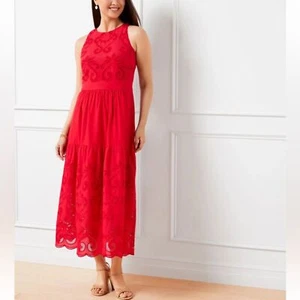 Talbots Neckholder-Maxikleid - Voile-Netz Größe 10 - Bild 1 von 10