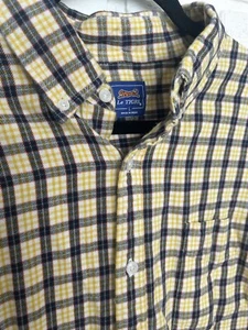 Vintage Le Tigre Button Up Shirt Long Sleeve Mens Large Plaid Rare Color  - Picture 1 of 8