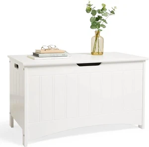 Large Storage Chest Bench for Blankets Shoes Toy Box Shaker Style MDF Wood Trunk - Picture 1 of 4