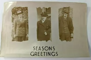 Vintage Postcard Seasons Greetings Holiday Card Photo 1910 - 1930s - Picture 1 of 4