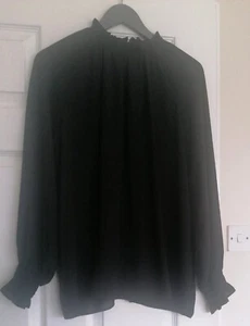 Primark Black Blouse Oversize UK 16 - Picture 1 of 3