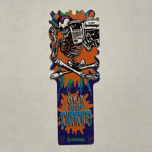 Vtg Goosebumps Curly Master of Scaremonies 6" Plastic Bookmark Rare Parachute - Picture 1 of 2