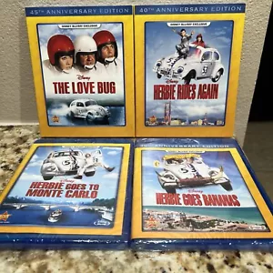 THE LOVE BUG HERBIE GOES BLU-RAY 4-MOVIE SET DISNEY CLUB DMC EXCLUSIVE NEW OOP - Picture 1 of 6
