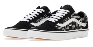 VANS OLD SKOOL PEACE PAISLEY SKATE LACE-UP TRAINERS MEN SHOES BLACK SIZE 13 NEW - Picture 1 of 7