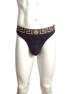 Versace - schwarzer String mit Karton, Größe XL - Bild 1 von 5