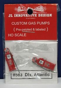 JL Innovative Design 583 HO 1:87 Dlx Atlantic Digital Globe Gas Pumps MIP
