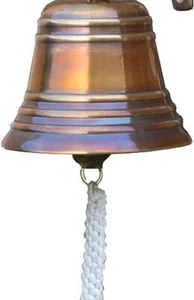 Campana artística antigua de 5 pulgadas campana náutica puerta colgante/campana de latón marítimo barco - Imagen 1 de 4