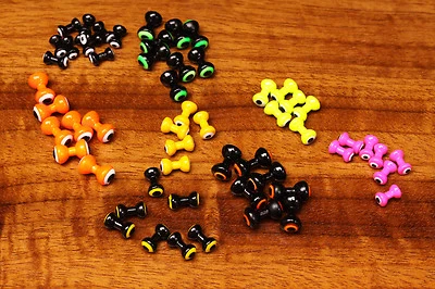 Double Pupil Lead Eyes X-SMALL Hareline USA 10 Stück 12 Farben X-Small 3,2 mm - Bild 1 von 3