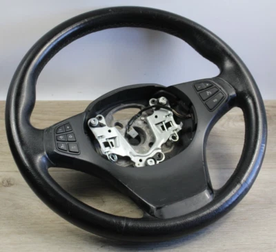 BMW X5 E53 E83 X3 2000-2006 volante deportivo de cuero negro OEM Foto 1 de 4