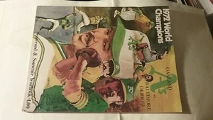 1973 Game 5 ALCS Program STAIN & 2 Tickets NMINT ROW 1 DEAD CTR Oak Balt RARE! - Picture 1 of 5