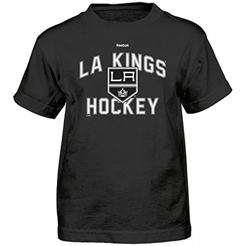 Outerstuff NHL Los Angeles Kings Open Net Short Sleeve Tee, Medium/(5-6), Black Cover