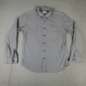 Club Monaco Shirt Mens Size Small Blue Striped Casual Button Up Long Sleeve * - Picture 1 of 9