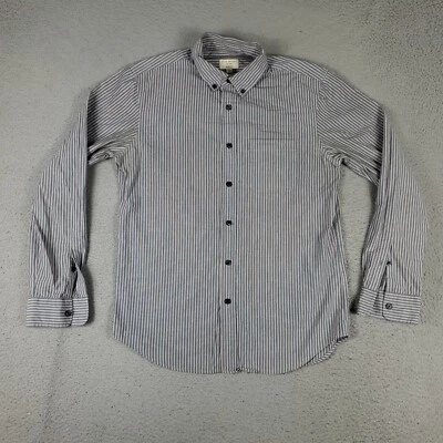 Club Monaco Shirt Mens Size Small Blue Striped Casual Button Up Long Sleeve * - Image 1 of 4