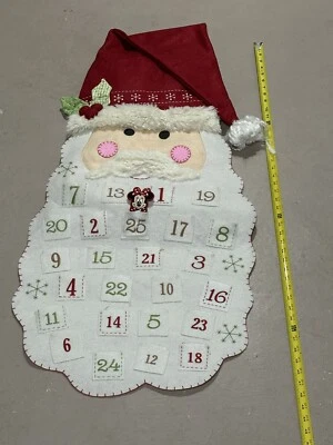 Pottery Barn Kids Christmas SANTA FACE Advent Countdown Calendar NO NAME/NO MONO - Image 1 of 4