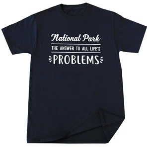 National Park Camping T-Shirt Nature Mountains Hiking Adventures Camper Gift  - Picture 1 of 3