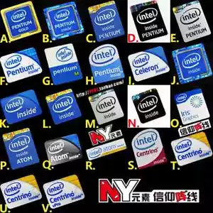 Pentium innen IRIS Centrino Aufkleber Label Decal für Laptop PC Computer Tablet - Bild 1 von 1