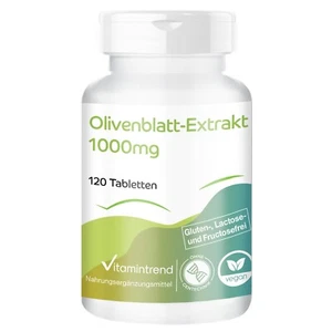 Olivenblatt-Extrakt 1000 mg - 120 Tabletten - 20% Oleuropein | Vitamintrend - Bild 1 von 11