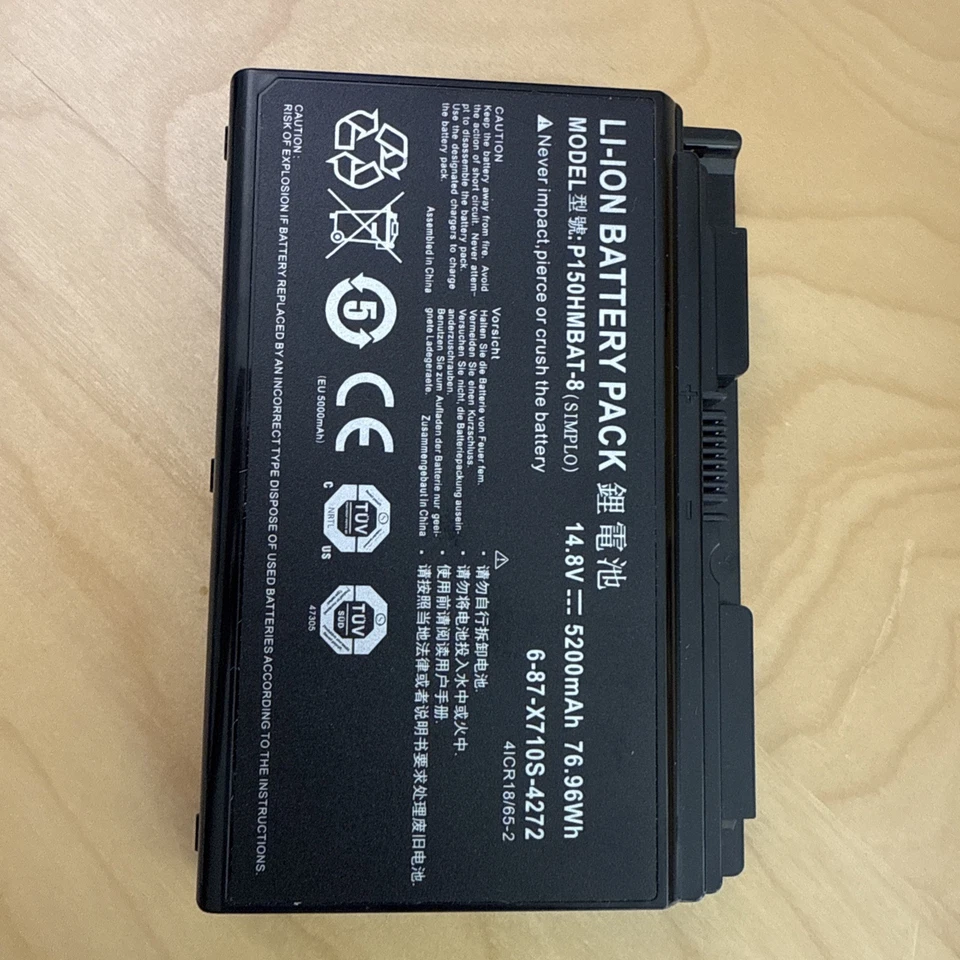 Batería genuina P150HMBAT-8 6-87-X710S-4271 4272 4273 para P170 P170HM P170EM Foto 1 de 4