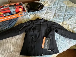 Harley Davidson Woman’s FXRG Jacket Size Large 14 - 16 Black) New - Picture 1 of 10