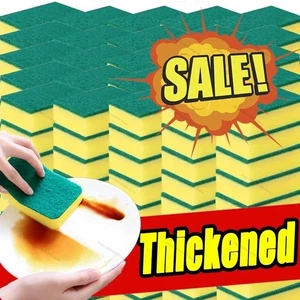 60 Pcs Highly Absorbent Double-Sided Sponge Magic Cleaning Pot Rust Sponge - Picture 1 of 14