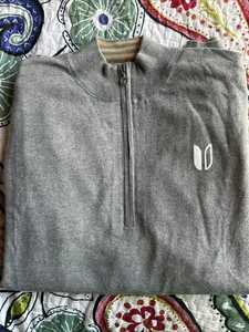 Linksoul Tempus Fugit Gray 1/4 Quarter Zip Cotton Cashmere Pullover Sweater XL - Picture 1 of 23