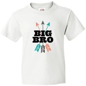 Inktastic Big Bro Arrow Native Boys Brother Announcement Youth T-Shirt Siblings - Picture 1 of 4
