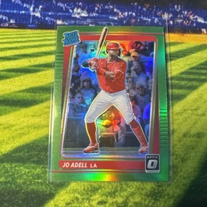 2021 Panini Donruss Optic - Rated Rookie Jo Adell #33 Lime Green Prizm (RC) - Picture 1 of 2