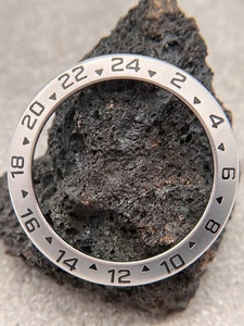 #1665 ORIGINAL ROLEX EXPLORER 2 LÜNETTE 16570 16550 BEZEL RING EDELSTAHL 24H - Picture 1 of 8