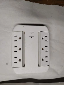 ONN 1 Steckdose in 6 Steckdosen Adapter schwenkbar seitlich geerdet Wand Elektro Stecker - Bild 1 von 4