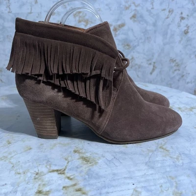Zapatos Gentle Souls Bettie para mujer talla 6,5 M marrón gamuza cómodo flecos botín Foto 1 de 4