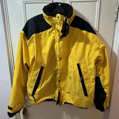EIDER Mars XL 56 Mens Vintage Ski Jacket Gore-Tex Hiking Fleece France Yellow — 第 1/4 张图片