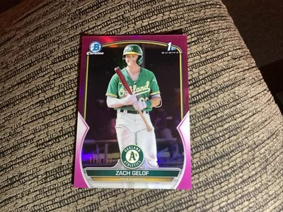 2023 Bowman Chrome ZACH GELOF 1st Pink Refractor #/199 RARE SP pre Rookie RC NM+ - Image 1 of 3