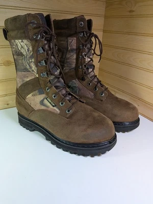 Cabela's Gore-tex Camo Hunting Boots, Thinsulate Insulation # 81-3742 . Size 8.5 - Image 1 of 4