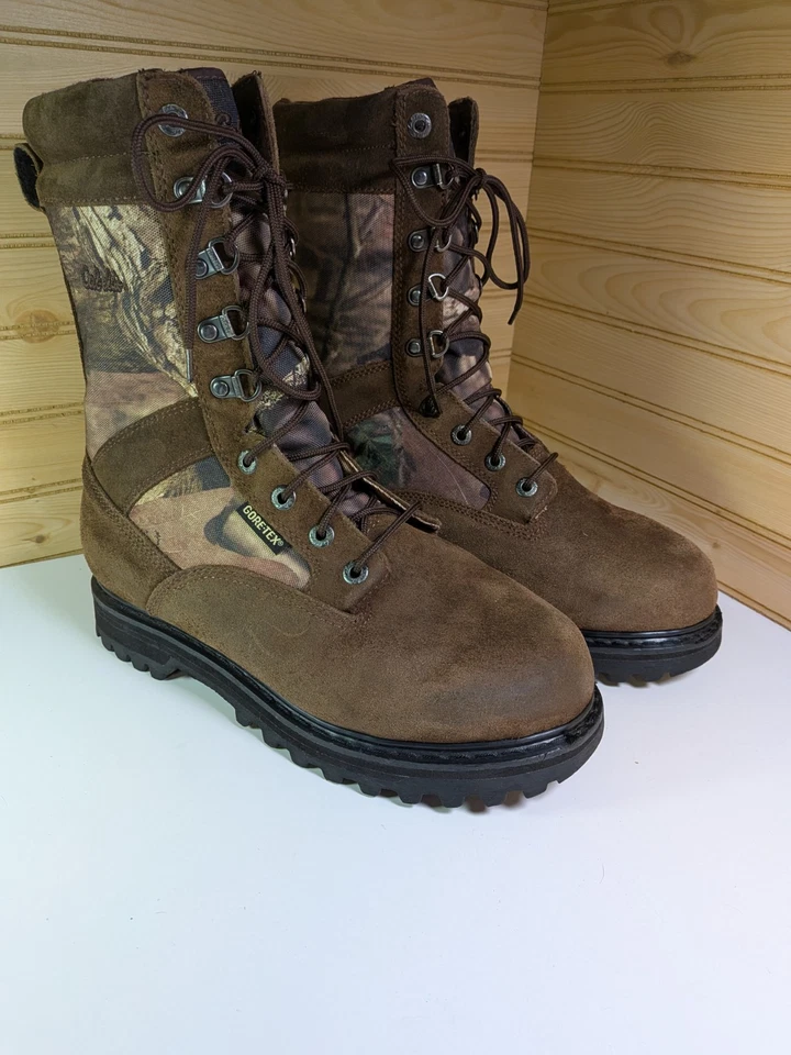 Cabela's Gore-tex Camo Hunting Boots, Thinsulate Insulation # 81-3742 . Size 8.5 - Image 1 of 4