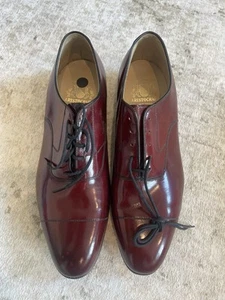 Vintage Johnston & Murphy Aristocracy Cap Toe Oxford Auburn marrone nuovo senza scatola 13 - Foto 1 di 9