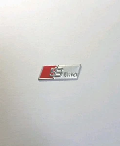 1x S Line Steering Wheel Silver Emblem Sticker Badge Fits Audi 25mm X 10mm - Picture 1 of 2