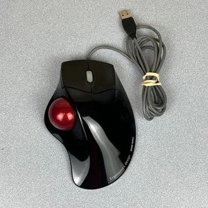 SANWA SUPPLY Trackball Mouse Black MA TB39BK Optical 3 Buttons Ergonomic Tested - Picture 1 of 7