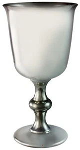 Cáliz Peltre Copa de Vino Diseño Liso Acampanado Labio Forma Tallo 6 pulgadas Regalo Ideal - Imagen 1 de 6