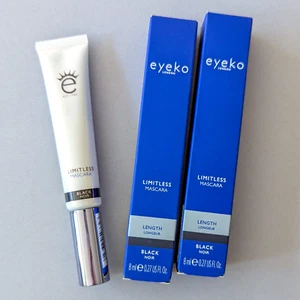 2x Eyeko Limitless Lengthening Mascara - Black - Full Size .27oz/8ml - Picture 1 of 4