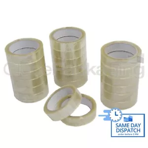 2 Rolls Clear Packing Tape 25mm x 66M 1" Cellotape FREE P&P - Picture 1 of 7