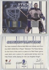 2001-02 ITG Be A Player Between the Pipes Vault Gold 1/1 Felix Potvin #GSJ-19