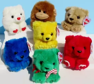 7 Puffkins Peluche 6 Osos de Peluche Abrazos y Besos-Buttercup-Skylar + Mono Ámbar NUEVO - Imagen 1 de 9