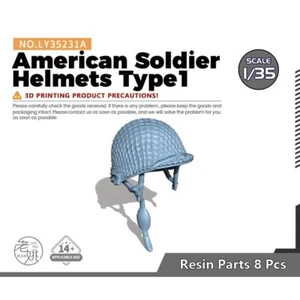 SSMODEL 231A 1/35 Model Upgrade Parts American Soldier Helmets Type1 - Picture 1 of 3