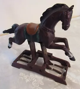 Vintage Gusseisen Sammler Spielzeug Schaukelpferd Figur - Bild 1 von 18