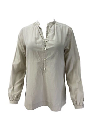 STEVEN ALAN Women's Gray Sydney Long Sleeve Button Front Blouse Sz S NWT - Image 1 of 3