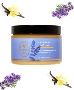 BATH & BODY WORKS LAVENDER VANILLA SUGAR BODY SCRUB AROMATHERAPY GIFT - Picture 1 of 8