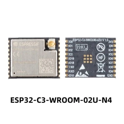 ESP32-C3-WROOM-02U-N4 2.4GHz WiFi+Bluetooth BLE5.0 wireless module - Image 1 of 3