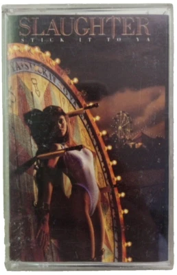 Slaughter, Stick It To Ya, Cassette Tape 1990 Chrysalis Hair Rock Metal Cassette - Image 1 of 4